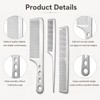 Metal Comb Set 3 Stainless Steel Rat Tail Comb 6