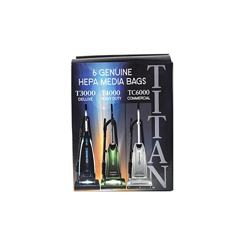 Titan T3000, T4000, TC6000 HEPA Paper Vacuum Bags TUV-H 6PK