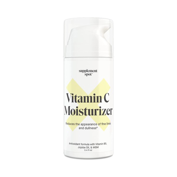 Supplement Spot Antioxidant C Moisturizer - Revitalizing Vitamin Lotion w/Vitamin E Oil & Jojoba Oil – Vitamin Face Moisturizer For Dark Spots, Fine Lines & Wrinkles - Suitable For All Skin Types