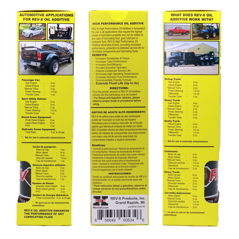 REV X High Performance Oil Additive - 4 fl. oz.