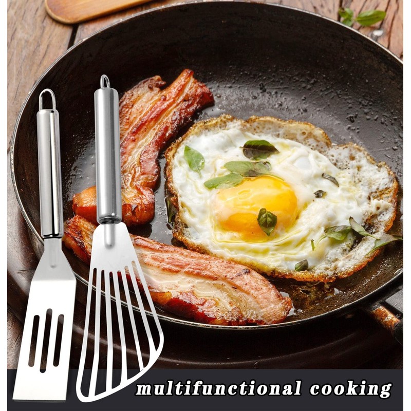 4Pcs Mini Brownies Serving Spatula Set Fish Spatula and Stainless