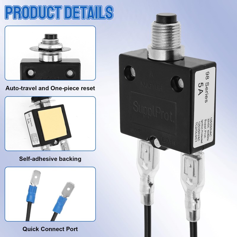 Fuse Popper HVAC, 3 Amp 5 Amp Resettable Fuse HVAC