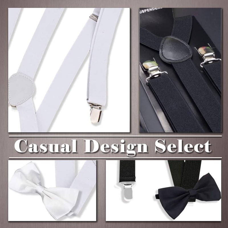 ONE LIMITATION BP037 Suspenders Bow Tie, Casual, Business, Men's, Women's,