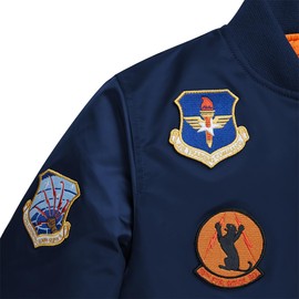Alpha Industries Boys' Squadron MA-1 Flight Jacket - Replica Blue (YXS)