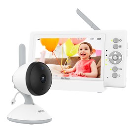 JouSecu Baby Camera Monitor with 29-Hour Battery, 5 Inch Large Split-Screen Video Baby Monitor with Camera and Audio, Baby Monitor No WiFi, Two-Way Talk, Night Vision, 1000ft Long Range, Ideal for Mom