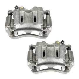 Maxfavor Front Left Right Brake Caliper with Bracket fit for Ford F-350 Super Duty 2005 2006 2007 2008 2009 2010 2011 2012 5.4L 6.0L 6.2L 6.4L, 18-B5022 Pair Disc Brake Caliper Assembly with Bracket