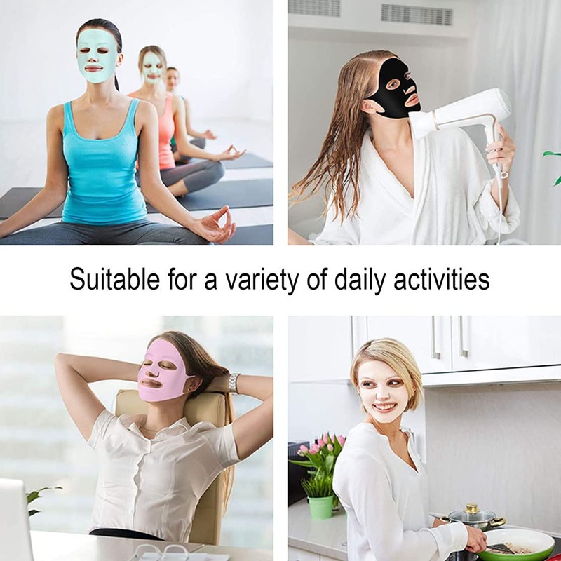 GEOOT 2 Pack Reusable Silicone Face Mask Holder, Silicon Mask