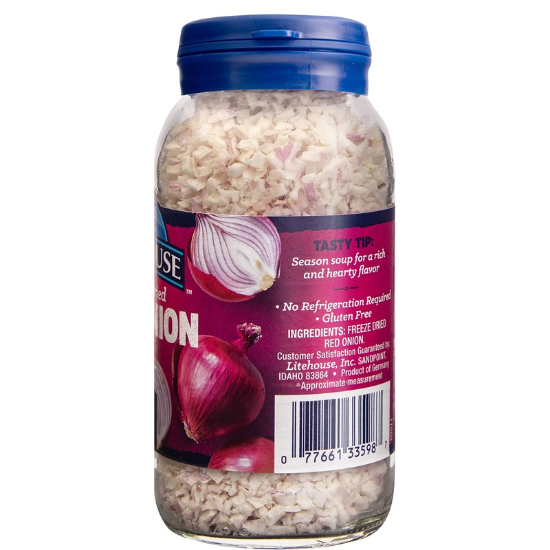 Litehouse Freeze Dried Red Onion - Fresh Red Onion Substitute,