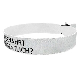 Wer ernährt euch eigentlich? - Stoffarmband - Bauernprotest Stoffarmbänder - Langlebiges Satinarmband - Handgemachte Armbänder aus Österreich - Umweltfreundliches Geschenk - Solidarität zeigen