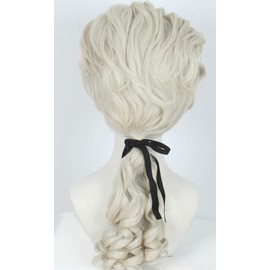 Linfairy Medieval Western Judge Judge Gentleman King Cosplay Wig, Heat Resistant Wig, Costume for Disguise Wig, Net