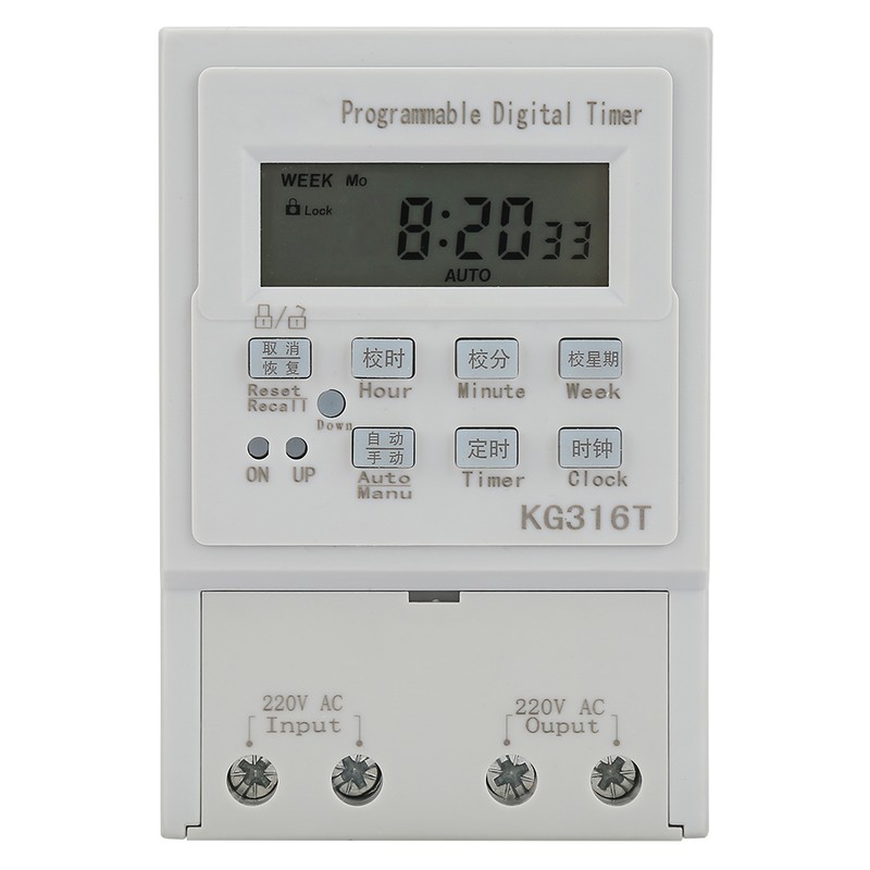Mini AC 220V 1W 30A Digital Timer Switch Programmable Control