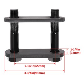 KUAFU Heavy Duty Shackle Upgrade Kit Compatible with CRE3000, Stock and Equaflex 2.25" Shackles, Tandem Axle Truck/Trailer Spring Suspension Rebuild Kit, Shackle Strap, Camper Repair Axle Steel+Nylon