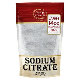 Sodium Citrate Powder 14 Ounce - Food Grade, Non-GMO - Emulsifier for Cheese, Spherification, and Molecular Gastronomy Cooking