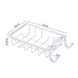 JU YING Sink Organiser Sponge Holder Hanging Stainless Steel Shower Shelves No Drilling Storage Container for Kitchen and Bathroom