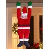Gemmy Santa Hanging From Gutter Christmas Decoration Red 1 pk