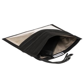 Silent Pocket SLNT Window Faraday Bags 500D Weatherproof Polyester Sleeve with Multishield Signal Blocking Faraday Material for Smartphones, Tablets, Travel, Anti-Hacking (Black, X-Large)