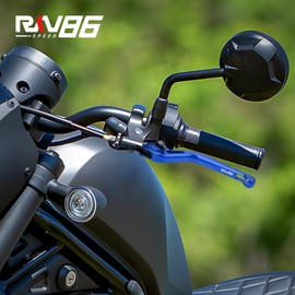 RKV86 Motorcycle 3D Brake Clutch Levers Aluminum CNC for Honda Rebel CMX 300 500 2017-2022 Fury 2009-2018 VT750 2010-2019 NC750S NC750X 2014-2015 CB500F CB500X CBR500R 2022-2023 (Blue)