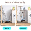 Mop and Broom Holder Wall Mount - Rustic Wood Broom