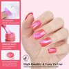 TUTUYU Neon Pink Cat Eye Gel Nail Polish - Perfect