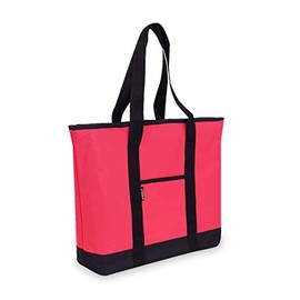 Everest Luggage Shopping Tote, Hot Pink/Black, Hot Pink/Black, One Size