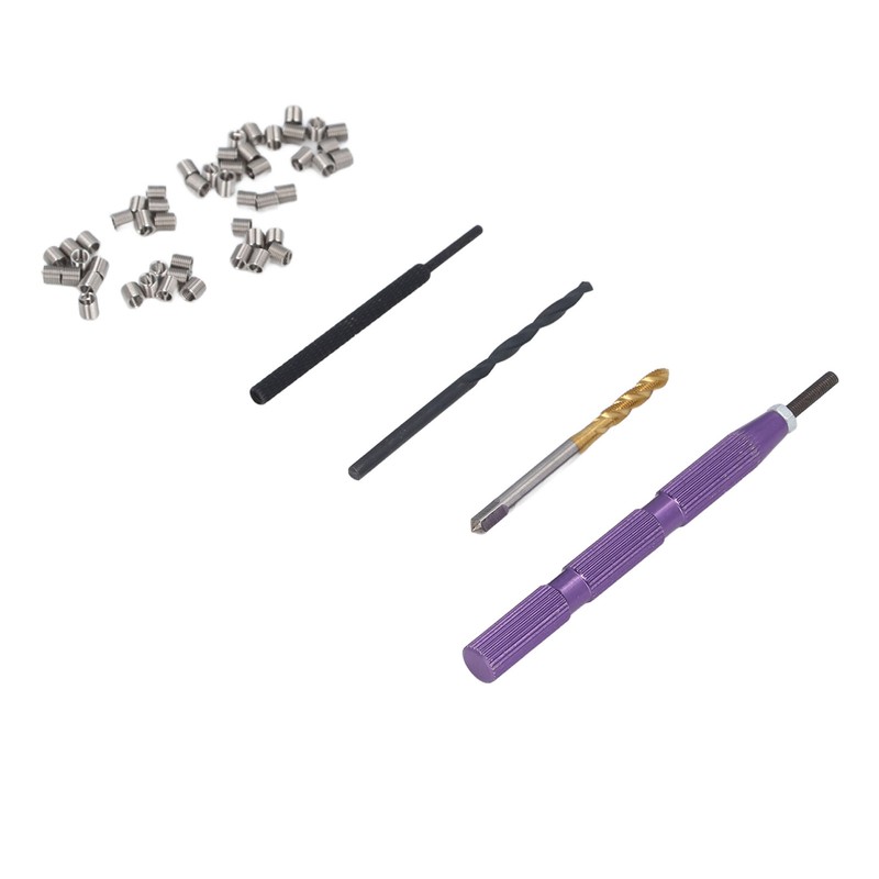 54 Pcs Thread Repair Kit M3x0.5x2D Thread Inserts Damaged Threads