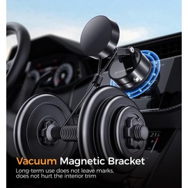 MAGIC JOHN 360° Rotating Magnetic Phone Holder Secure & Adjustable Stand for Car, Desk, Kitchen & Gym:_White-Basics