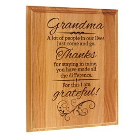 Grandma Gifts Thanks for Staying in My Life for Grandma 7x9 Oak Wood Engraved Plaque Wood