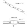 QWORK® 2 Pack Galvanized Steel Chain - Ø 2 mm