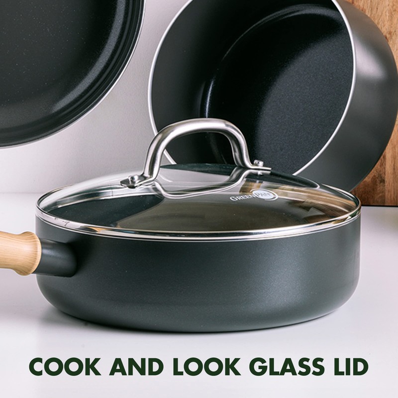 GreenPan Hudson Healthy Ceramic Nonstick, 4 Piece Cookware Pots and