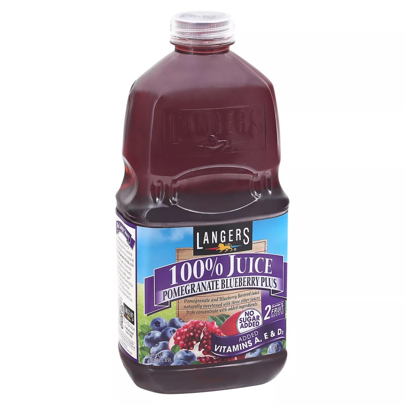 Langers Juice Pomegrante Bluberry 100% 64 Fl Oz (Pack Of