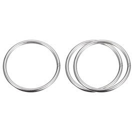 sourcing map Stainless Steel 304 O Rings, Pack of 3, 60 mm (2.36 Inches) Outer Diameter 4 mm Thickness, Multi-Purpose Metal Welded O Rings Round Rings