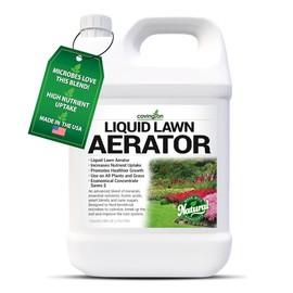 Covington Liquid Lawn Aerator (1 Gallon) – Soil Conditioner & Softener for Lawns & Gardens – Loosens Clay & Compacted Soil for Better Water & Nutrient Absorption – Liquid Aeration Concentrate