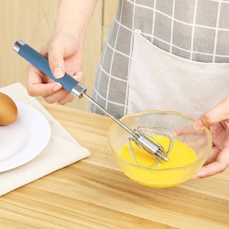 2 Pack Hand Egg Whisk Beater, Stainless Steel Mini Hand