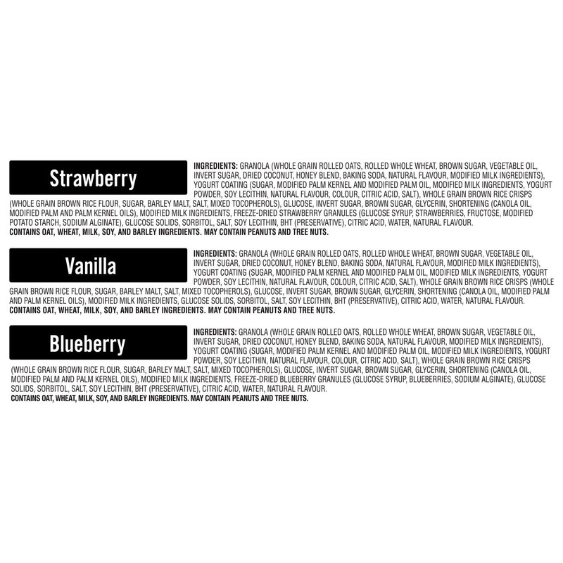Quaker Yogurt Granola Bars, Strawberry, Vanilla, & Blueberry Variety Pack,
