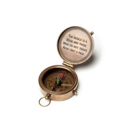 DRAKENSBERG Miles DR00050 Brass Compass with Sundial Vintage Design