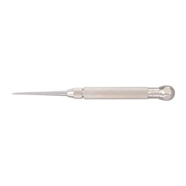 Starrett Steel Pocket Scriber with Hexagon Shape Head - 2-7/8" Length, 3/8" Handle Diameter, Knurled and Nickel-Plated Handle - 70B