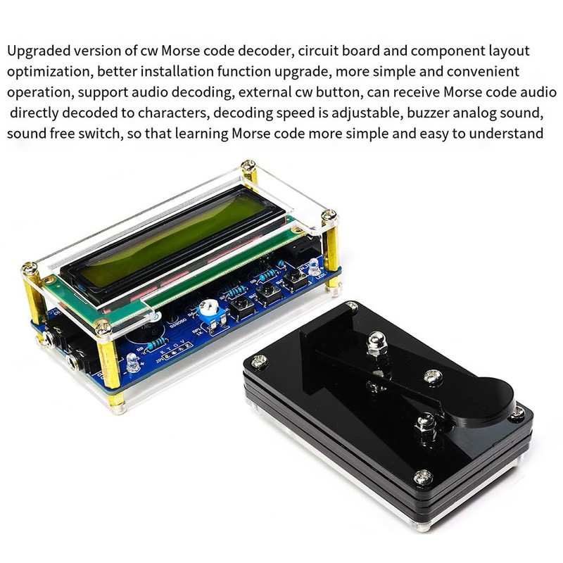 Aswalling Upgraded -069B CW Morse Code Decoder Trainer Parts Electronic