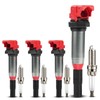 A-Premium (Red) Set of 8 Ignition Coil Pack and Iridium