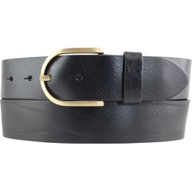 BELTINGER Women's belt made of full cowhide leather, 4 cm, jeans belt for women, 40 mm, full leather belt with golden belt buckle, Black, Gold, 95 cm (Gesamtlänge 110 cm)