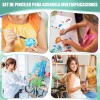 Juego De Pinceles De Acuarela Para Agua Profesional, 12 Pcs