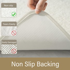 LOCHAS Bathroom Rug Runner 24x60 Inch, Soft Thick Absorbent Microfiber Bath Rugs for Bathroom, Machine Washable, Shaggy Plush Non Slip Bath Mat for Tub, Shower Floor, Quick Dry Mats, Cream White