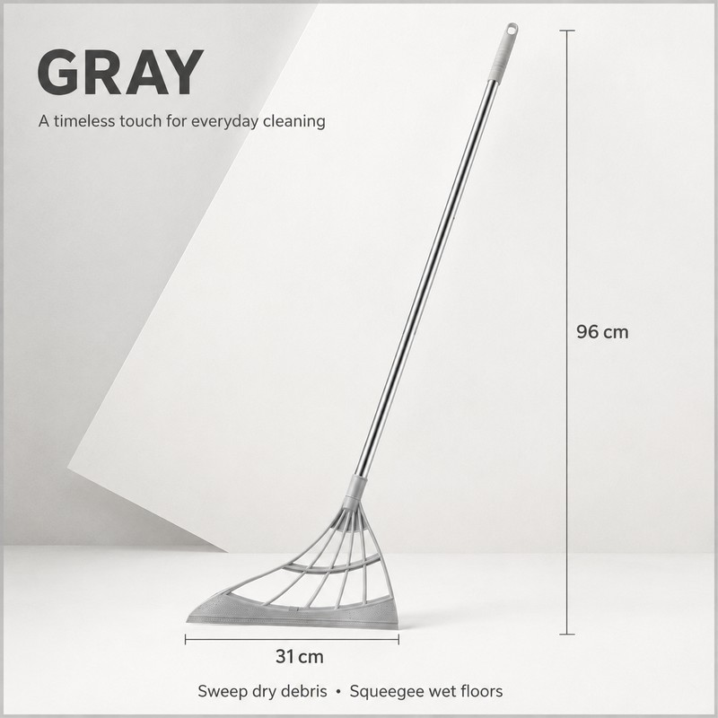 Silicone Floor Squeegee Broom for Wet & Dry Cleaning –