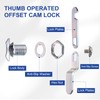 PATIKIL 5/8 Inch Thumb Operated Offset Cabinet Locks, 5 Pcs
