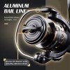 Rooblinos BK Aluminum Alloy Spinning Reel Left Hand Wood Texture