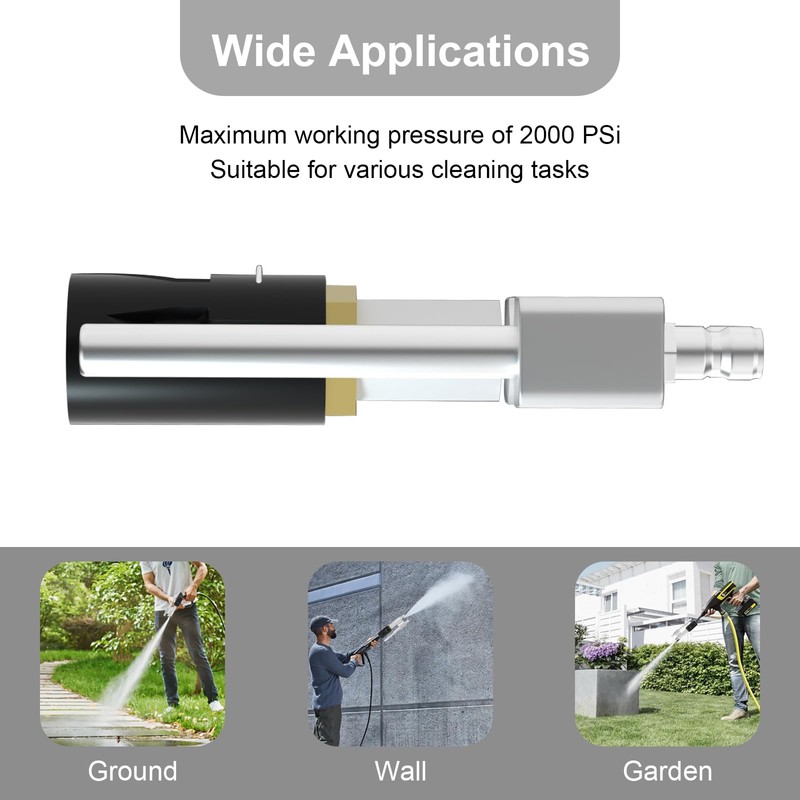 Adjustable M5 Twist Nozzle for Pressure Washer, Long Range Shooter