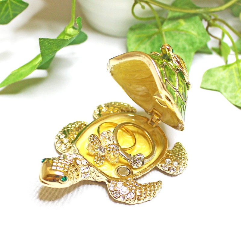 PIEARTH 231-1 Parent-child Turtle Jewelry Box, Zinc Alloy