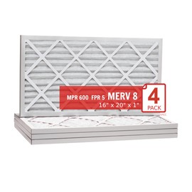 Sterling Seal & Supply, Inc. 16"x20"x1" DP Max Extended Pleat Air Guard MERV 8 Filter (4 Pack)