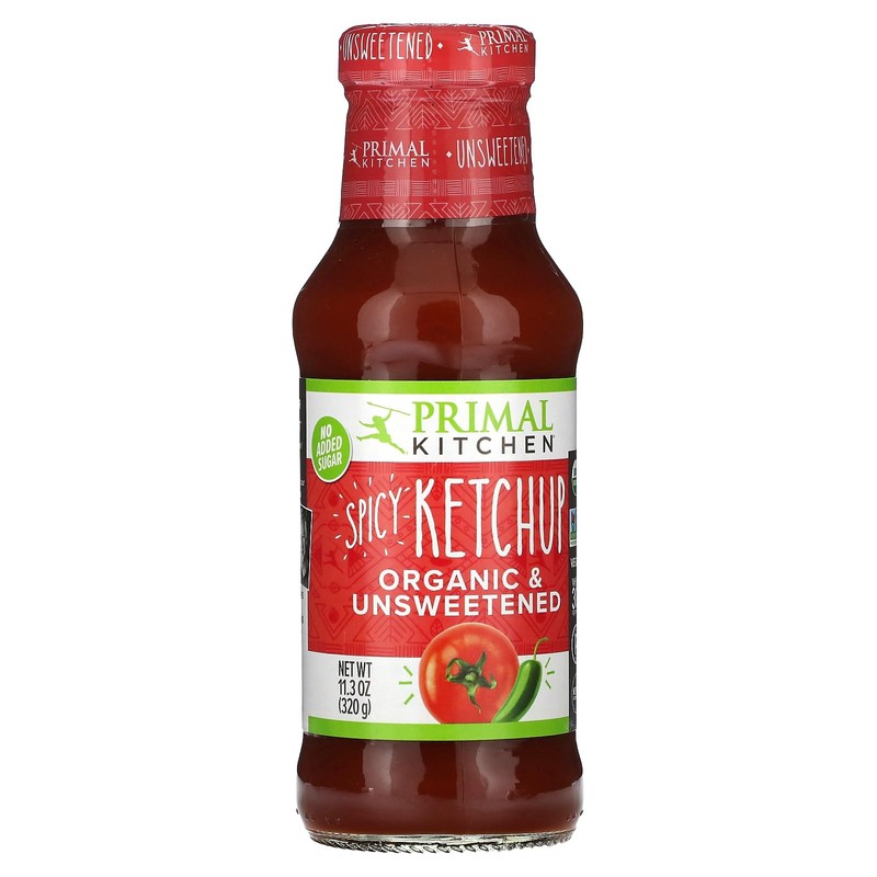Primal Kitchen Spicy Ketchup Organic and Unsweetened 11.3 oz, 11.3