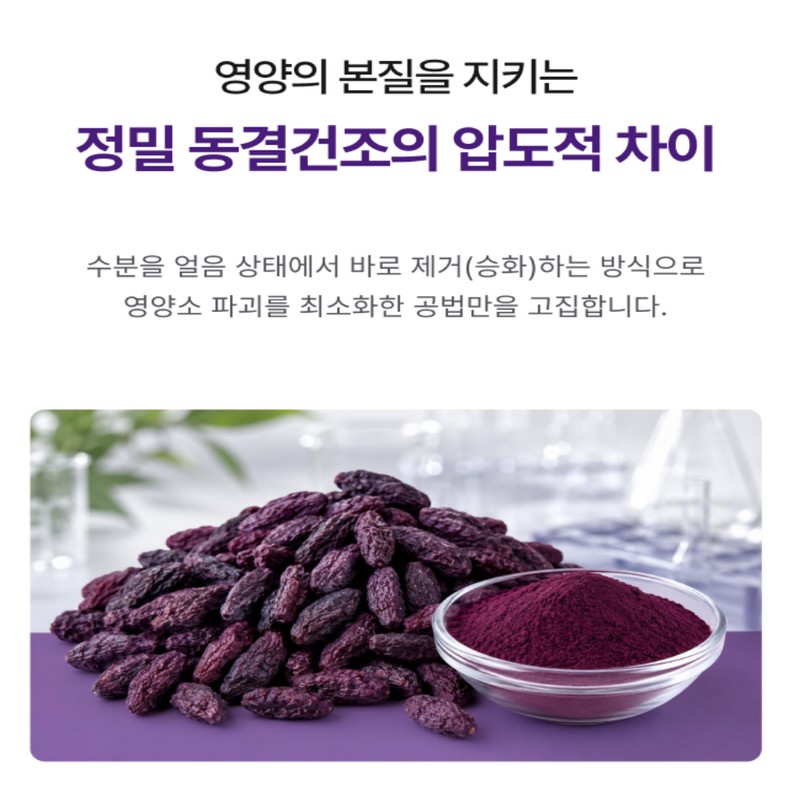 바이탈클래스 유기농 하스카프베리 동결건조 c3g 안토시아닌, 60정, 2개 Vital Class