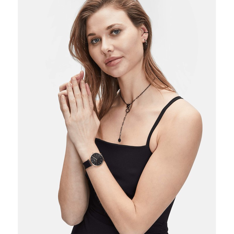 Liebeskind Berlin Ladies’ Analogue Quartz Watch 38 mm, Black ip